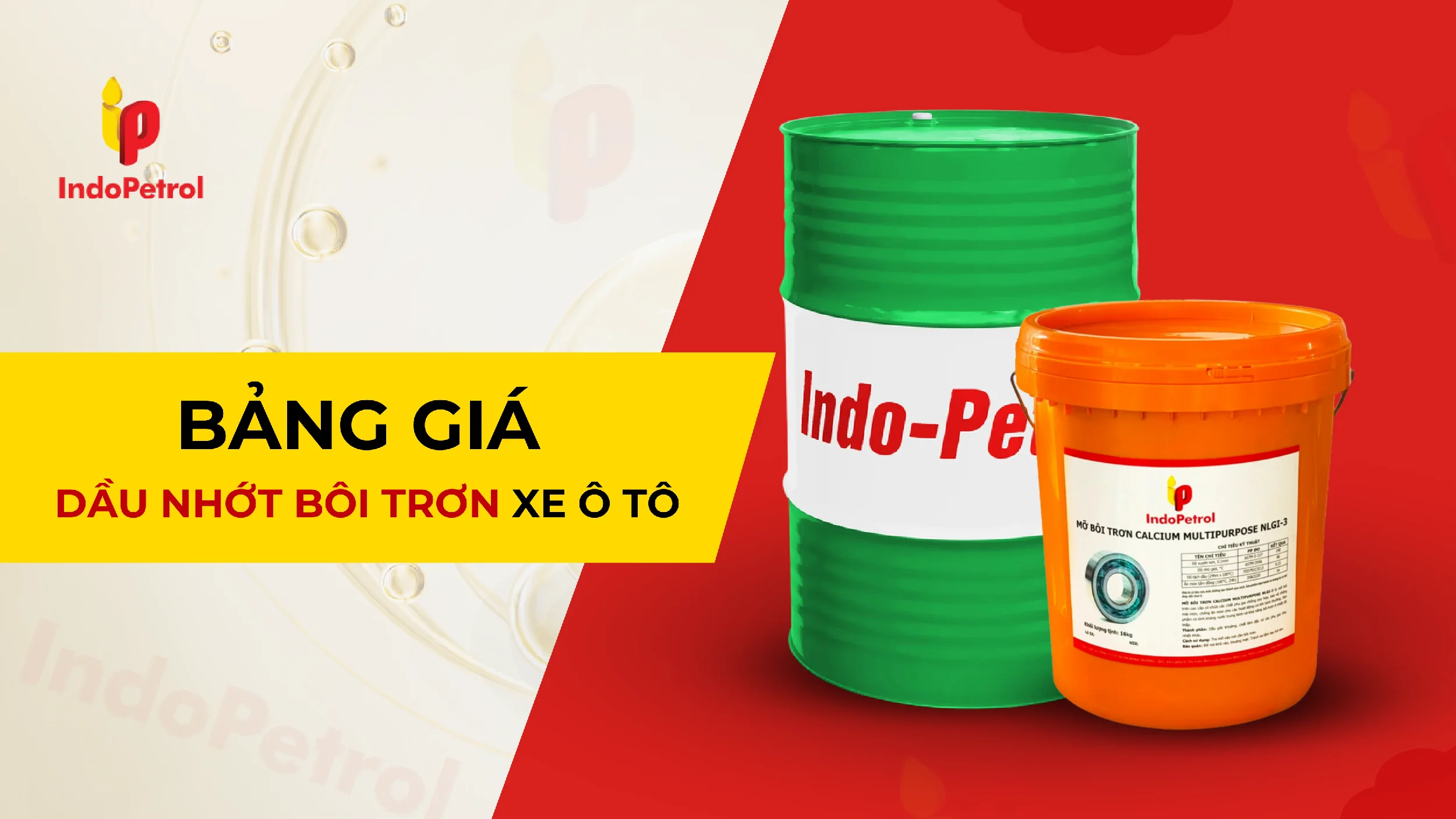 Bảng Giá Dầu Nhớt Bôi Trơn Xe Ô Tô
